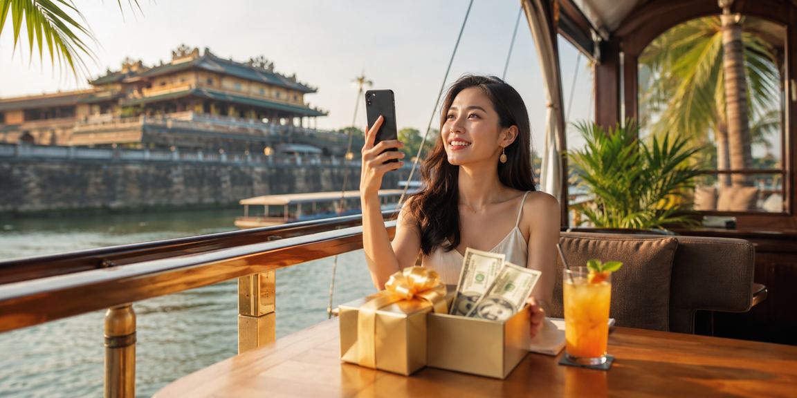 Người chơi trải nghiệm casino trên điện thoại bên tách cà phê tại Huế